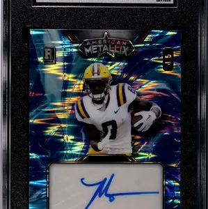 2023 Wild Card Metallix WMP-MNA Malik Nabers Auto. Blue Stealth 4/5 SGC 9.5