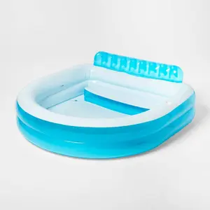 14.96'' x 5.91'' x 17.52'' Family Pool with Bench 140 gal Oval Kiddie Pool - Sun Squad