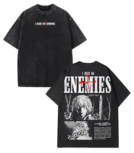 Vinland saga Thorfinn Karlsefni I Have No Enemies 2 Sided anime graphic tees Acid Washed TSHIRT, Hoodie anime Menswear Top merch Cotton Fabric Soft Collar