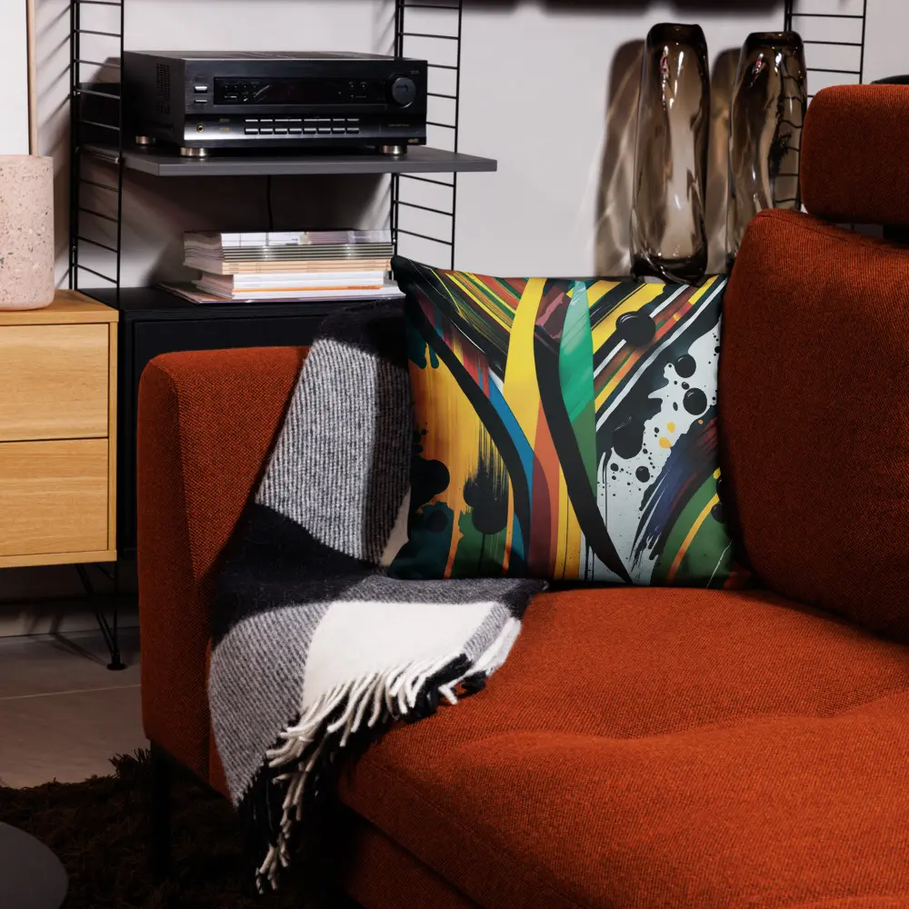 "Tribu Colorée 1" Premium Pillow