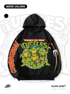 Teenage Mutant Ninja Turtles Heroes Graphic Loose Hoodie, Breathable Casual Wear for Men & Women, Trendy for Sports