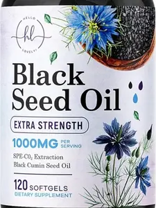 Black Seed Oil Softgels 1000mg - Premium Nigella Sativa Blackseed, Pure Natural Black Cumin Seed Oil & Antioxidant for Skin & Immune Support - Non GMO, Bottled in USA Supplement - 120 Softgels Fitness Dietary