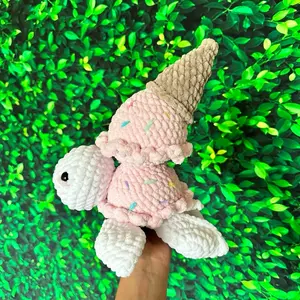 crochet strawberry ice cream turtle
