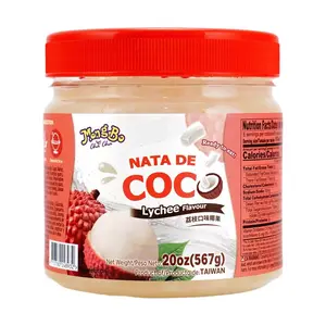 MONGBO Taiwan Lychee Flavor Coconut Jelly 567g - Boba Tea, Dessert, Drink Mix-ins