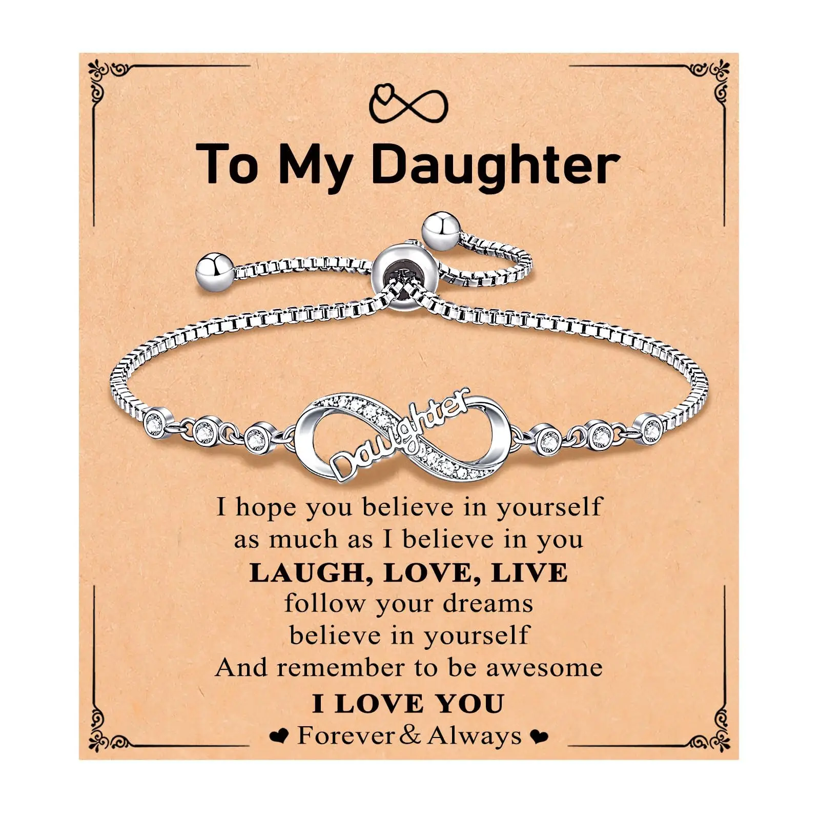 Infinity Love Heart Bracelets for Women Girls, Birthday Christmas Valentine's Day Jewelry Gifts for Her