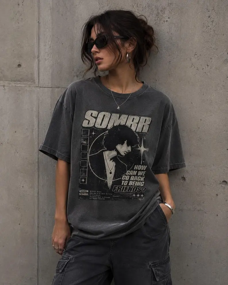 Sombr Back To Friends Shirt, Vintage Y2K Music Tee, Indie Pop Concert TShirt, Back To Being Friends Graphic Tee, Unisex Fan Gift