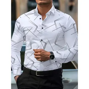 Men'S Formal Shirt with Striped Pattern