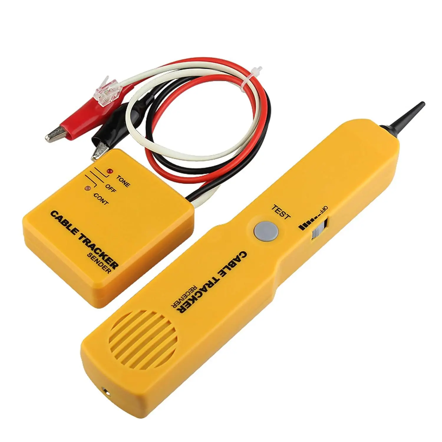 Electrical Wire Tracer Circuit Tester w/Tone Generator & Probe Kit, Cable Signal Locator Tester, Test Circuit Continuity, Network Telephone Line, Automotive Circuit Identify Tools w/Clips & RJ11 Plug