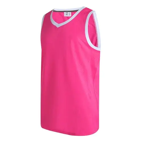 White Neck hot Pink Jersey