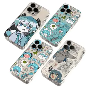 Hatsune Miku Transparent Soft TPU Silicone Cute Phone Cases For iPhone 17 Promax 16 15 14 13 12 11 Pro Max Plus Air Shockproof Clear Cover Gift For Birthday Christmas Fans