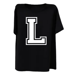 Letter L Alphabet Monogram Tee – Varsity Initial Shirt for Men