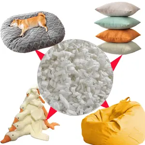 1000g Polyester Shredded Memory Foam Fill for Cushions, Bean Bag, Sofa, Chair, Pillows, DlY Crafts - High Quality White Sponge Particles for Replacement and Stuffing