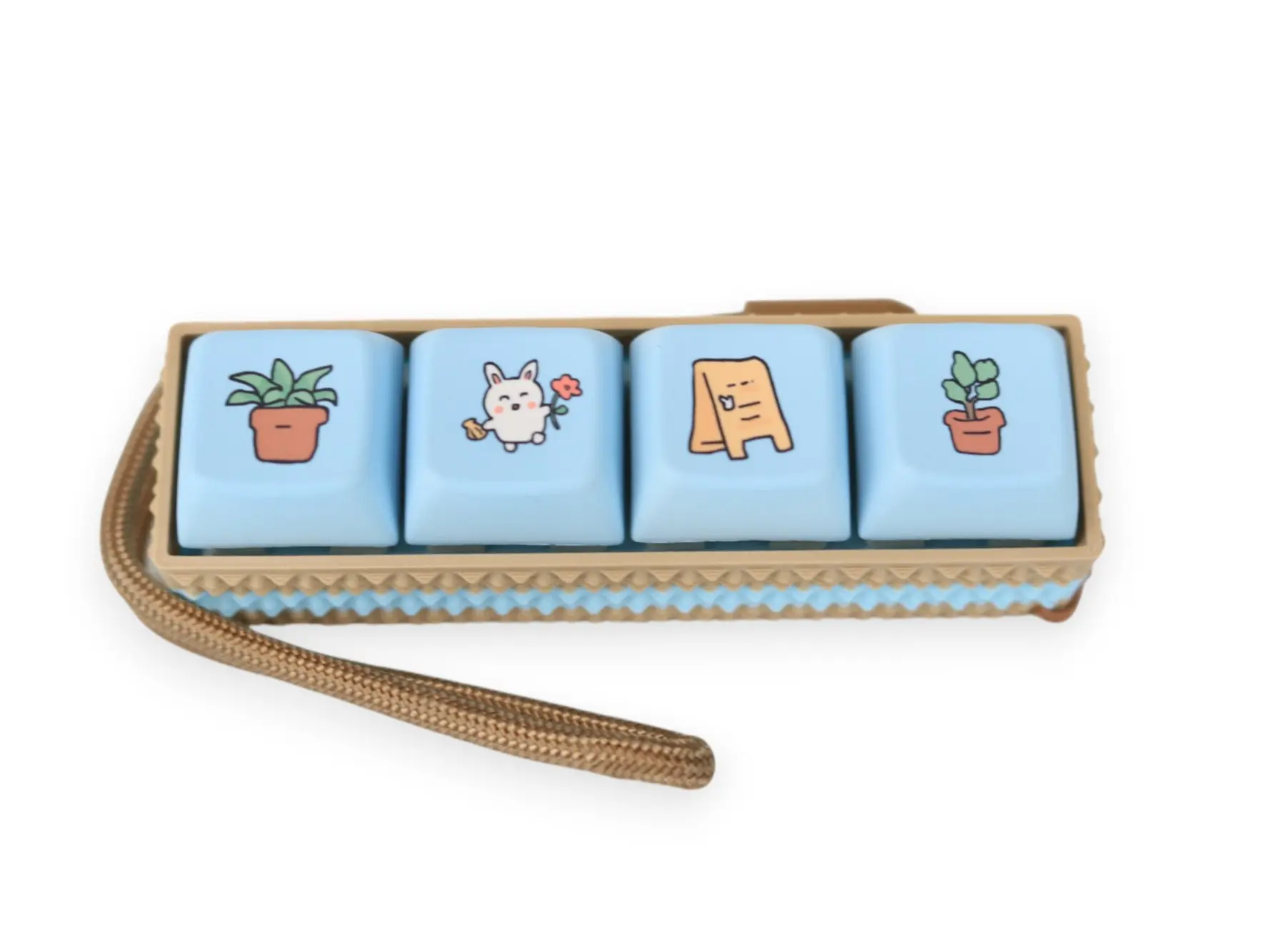 Blue Plant Picky Party Clicky Keychain Textured Base you customize ...