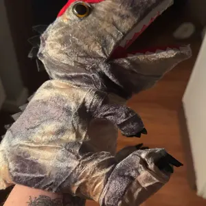 Dinosaur Hand Puppets Interactive Toy 11.8 Inch Plush Stuffed Animals with Open Movable Mouth, Stuffed Animal Puppets Interactive Toy Storytelling Gifts for Birthday,Imaginative Play, Girls, Boys