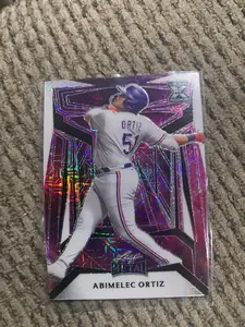 2023 Abimelec Ortiz leaf metal card 1/1 1 of 1 rookie card Texas Rangers