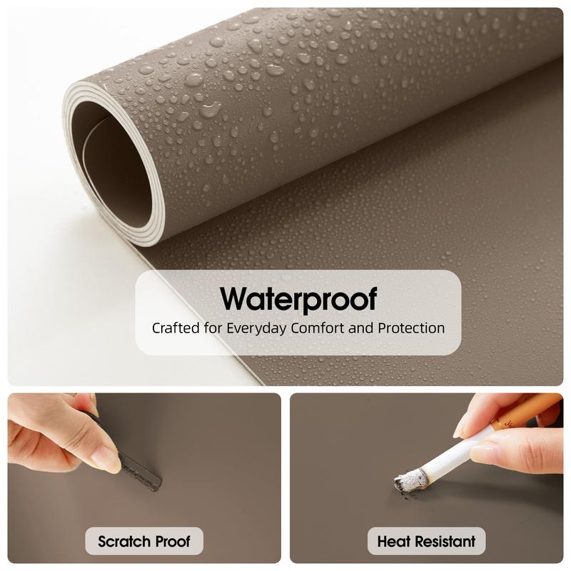 Extra Large Desk Pad 31.5"x15.7", Dual-Color Reversible Silicone & PU Leather Desk Mat, Waterproof Stain-Resistant Writing Surface, Durable Mouse Pad for Office, Home, Study, Gaming Extra Large Desk Pad 31.5"x15.7", Dual-Color Reversible Silicone & PU Leather Desk Mat, Waterproof Stain-Resistant Writing Surface, Durable Mouse Pad for Office, Home, Study, Gaming
