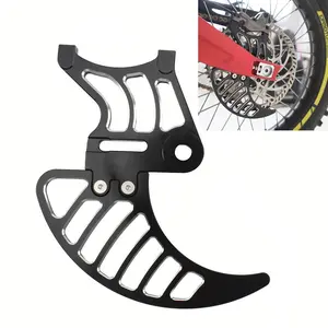 Single Rear Caliper Bracket Disc Brake Guard for Surron Light Bee X S and Segway X160 X260,7075 Aluminum CNC Machined Protector,Black