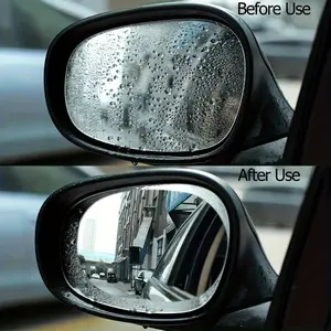Car Rearview Mirror Rainproof & Anti-fog Film | Rain/Fog Clear Vision, Enhance Driving Safety