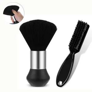 Men's 2-Piece Professional Barber Brush and Neck Duster Multi-Pack Beauty & Personal Care Manual Shaving Equipment Beauty Products for All Hair Type Hair Cutting and Styling Cleaning Supplies