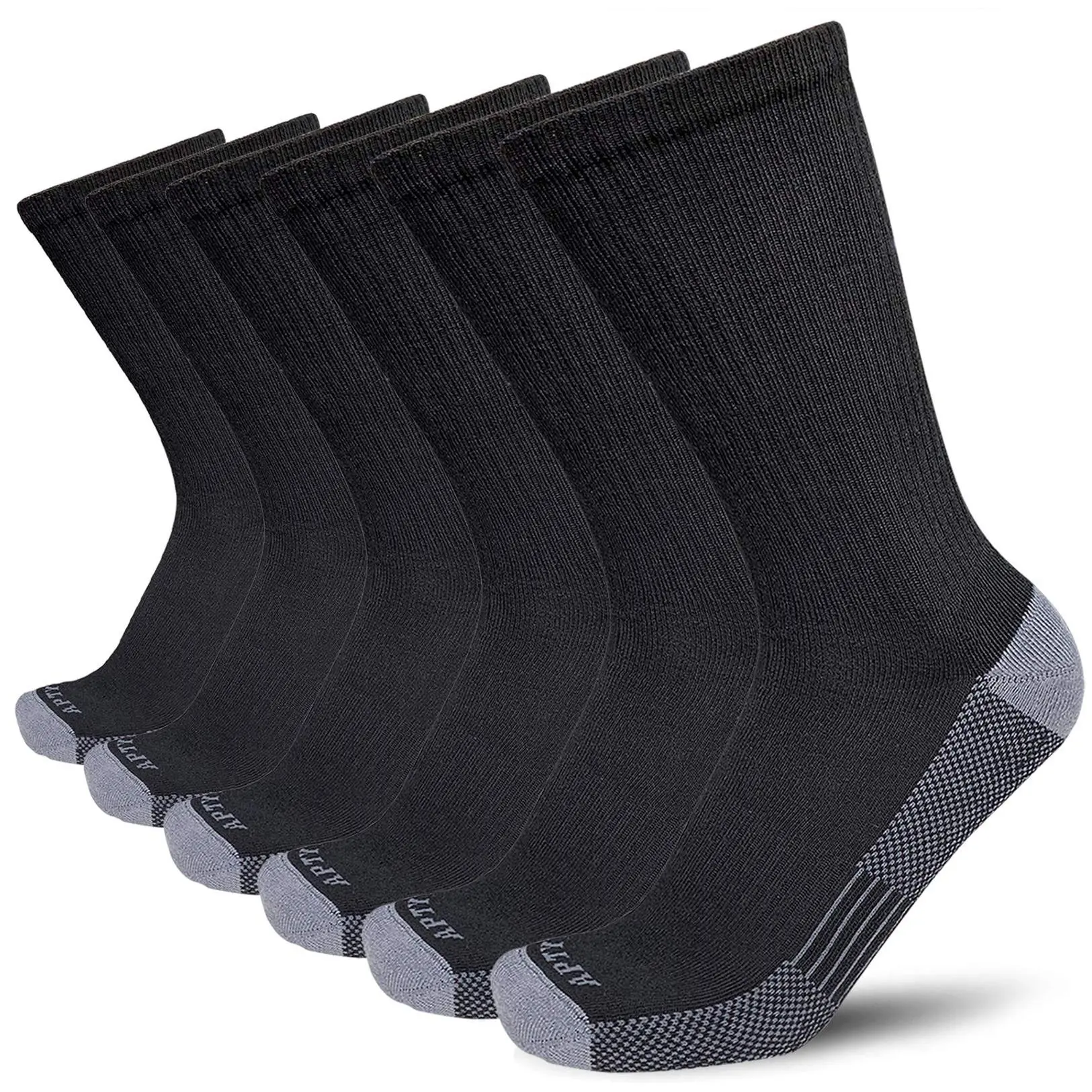 Men's Wicking Cushioned Crew Work Boot Socks (4-6 Pairs)