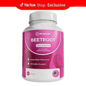 Rosabella Organic Beetroot Capsules (1300mg) for Blood Flow & Heart Health