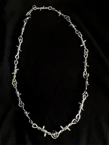 fashionable punk simple chain necklace, fashionable punk style chain necklace, fashionable and versatile twist design chain necklace, fashion accessories for men and women