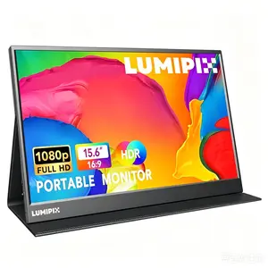 LUMIPIX Portable Monitor 15.6" FHD 1080P IPS 60HZ  External Monitor, USB-C & HDMI Second Screen for Laptop, Mac, PC, Phone, PS5, Xbox & Switch, Ultra-Slim Gaming Monitor with Smart Cover & Speakers