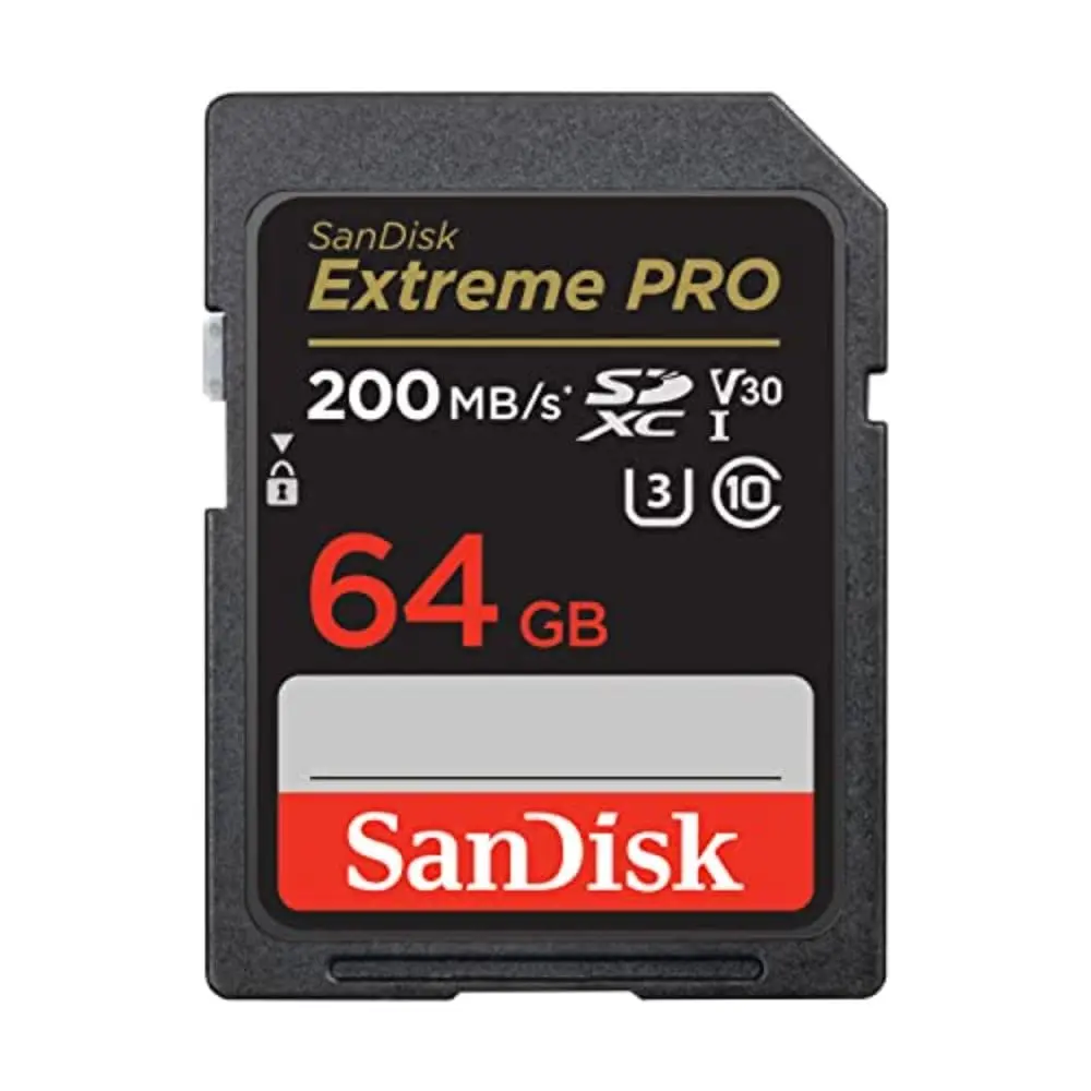 SANDISK 64GB Extreme PRO SDXC UHS-I Memory Card - C10, U3, V30, 4K UHD, SD Card