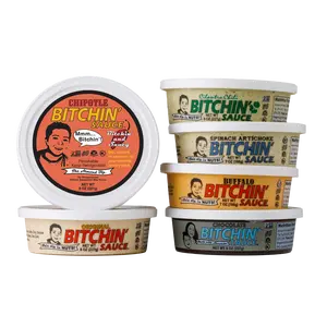 Bitchin' Sauce Sampler 6 pack, Almonds Based dip, Original, Chipotle, Cilantro, Spinach, Buffalo, Chocolate