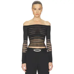 HAELO Veiled LS Top in Black