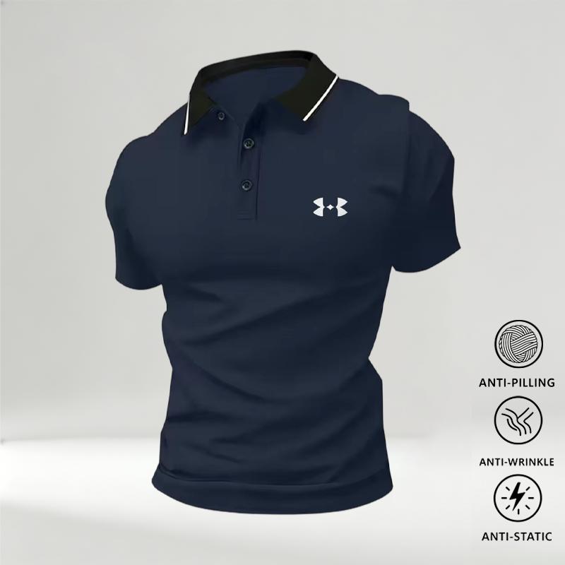 Men's Polyester Polo Shirts 4-Pack - Menswear, Mens Clothing, Animal Print, Collar, Button Placket, Stretchy, Comfortable, Machine Washable Summer Tops for Golf, Everyday Casual Wear, Camping,sohochic