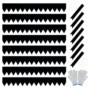 Garvee metal landscape edging, 6 pieces, galvanized steel, garden edging, flexible garden edging, shark spike, lawn edge for flower bed, yard, path divider