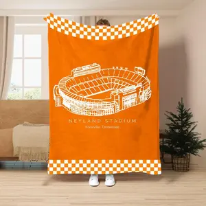 Neyland Stadium Tennessee Volunteers Football Blanket All-Season Home Bedroom Bed Sofa Picnic Cover Perfect Gift for Family Friends and Children Christmas Present