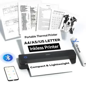 MT610 Pro Portable Thermal Printer, 300DPI HD Mobile-Travel-Printers, Inkless-Wireless-Small-Printer for Home Use, Office, Vehicles, Bluetooth Printers Supports 8.5" x 11" US Letter&A4&A5