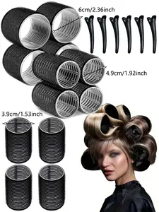 10 Curling Tools, Large/Medium/Small Curlers with Clips, Self Gripping Curler, Suitable for Long/Medium/Short Hair, Diy Curler 2.36/1.92/1.53 inches, New Year's, Thanksgiving, Mother's Day Gifts, Family Essential Curler, Curling Hair Rollers