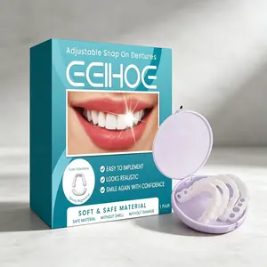 Smile Again with Confidence – Adjustable Snap On Dentures 1 Pair – Realistic Look, Easily Adjustable – Soft & Safe Material – No Smell, No Damage – Temporary False Teeth