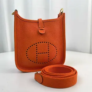Pre-owned HERMÈS TOGO LEATHER Shoulder Bags HERMES EVELYNE BAG NEW YEAR DEAL