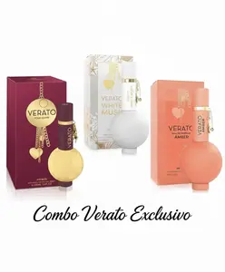 COMBO VERATO EXCLUSIVO- MIRADA PERFUME- VERATO AMBER + VERATO WHITE MUSK + VERATO POUR HOMME EAU DE PARFUM 100ML