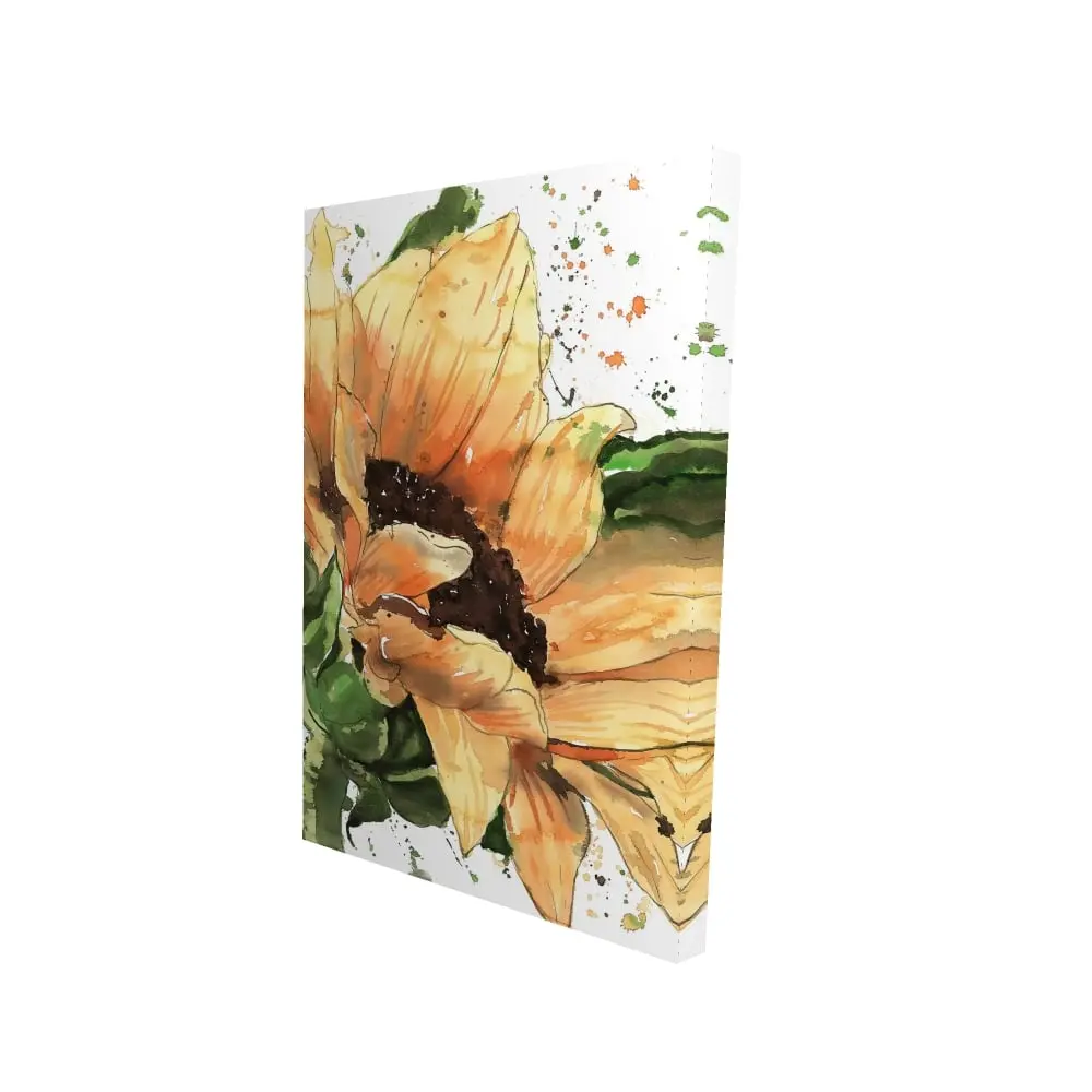 360 Stand 24x36 in. Vibrant High-Detail Sunflower in Bloom Artistic Nature Artwork Print - Durable Indoor Office/Home Wall Decor Floral Photo Poster