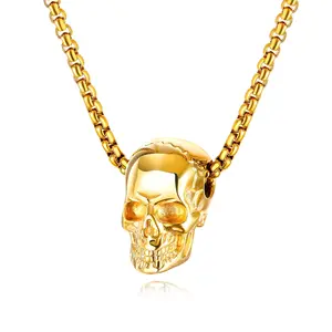 Pirate Necklace Skull Necklace for Men Stainless Steel Necklace Skull  for Men Gothic Necklaces Pirate Skeleton Halloween Gifts for Man Boys Headphone
