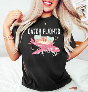 Catch Flights Not Feelings Shirt, Girls Vacation Shirt, Girls Trip Shirt, Airport Shirt, Adventure Shirt, Vacation Shirt, Road Trip Shirt