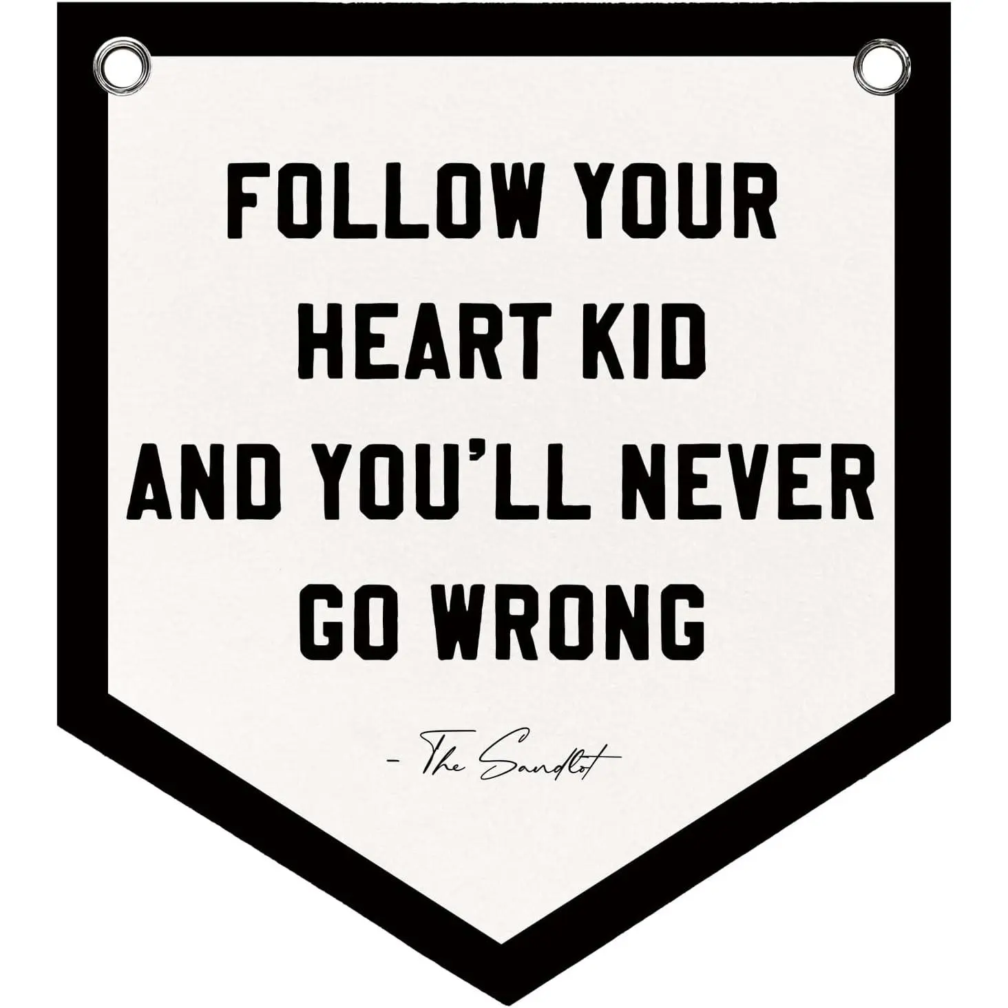 Baseball   Playroom Decor, Playroom Banner Pennant Flag,    Classroom Play Room Wall Decor  Banners, Follow Your Heart  Banner Pennant, 12x14 Inch
