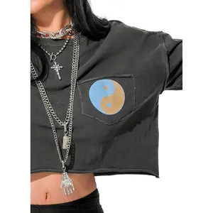 YING YANG GRAPHIC LIVED IN LONG SLEEVE TOP