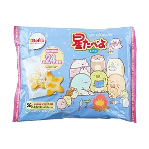 BEFCO Cornered Creatures Mini Star Rice Crackers, Salty Flavor, 86g - Authentic Japanese Snack, Anime IP Collaboration