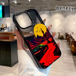 Phone case for iPhone 16 Pro Max 15 Plus 14 13 12 11 Desert Sunset Drive Anti-Yellowing Shockproof durable ultra-thin Crystal Cover