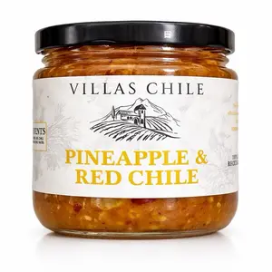 Villas Chile Gourmet Pineapple & Red Chili Jam Sweet and Spicy for Charcuterie Bagels Cheese Toast and More