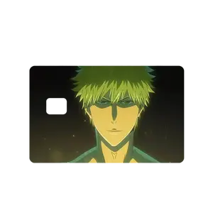 Bleach Anime Ichigo Kurosaki Summoning TYBW Credit Debit EBT Chip Card Vinyl High Gloss Cover Sticker Decorative Waterproof Stain Resistant