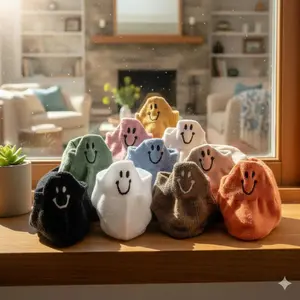 10 Pairs Cute Smiley Face Ankle Socks for Women | Soft Breathable Low-Cut Socks, Assorted Colors