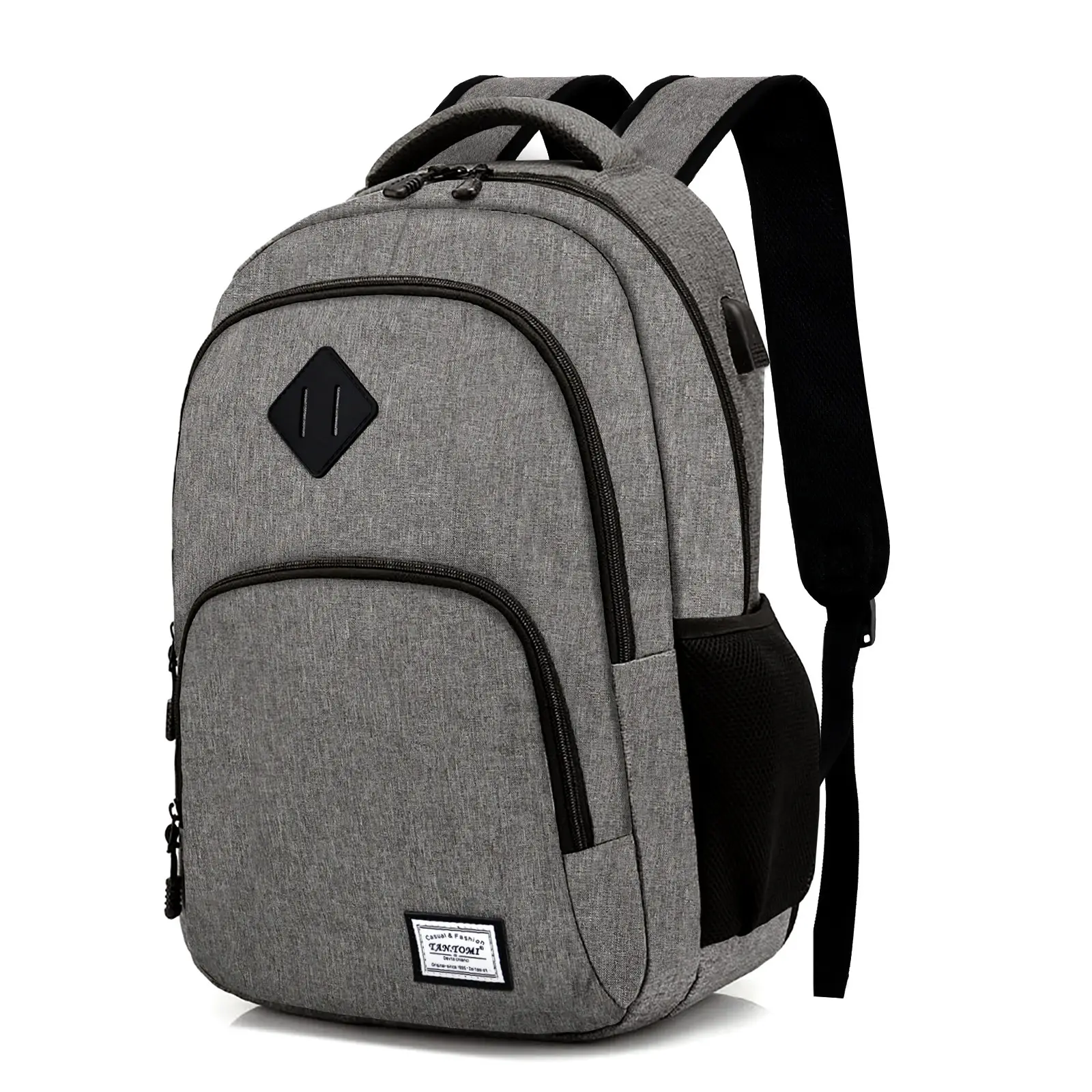 TANTOMI Unisex High-Capacity 22L Waterproof Zip Backpack - Fits 15.6" Laptop & 40 oz Water Bottle, Lightweight Casual College School Travel Bag for Adults (Mother's Day Gift)