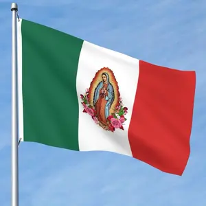 Virgen De Guadalupe Flag 3x5 Ft Double Sided Indoor Outdoor Home Garden Decoration Polyester Decoration